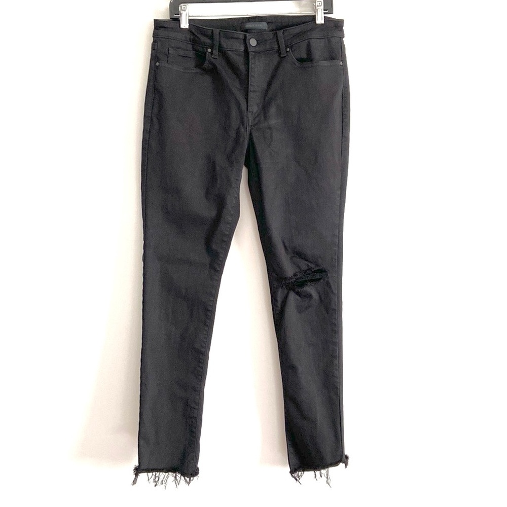 Uniqlo Black Distressed Stretch Skinny Jeans Women Size 32